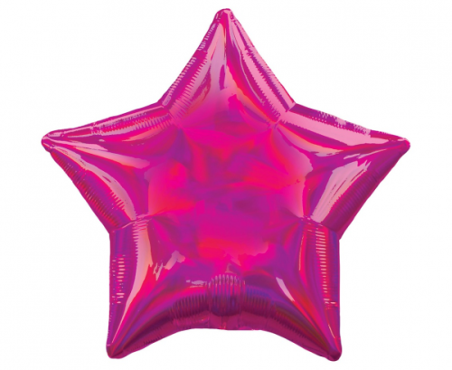 Standard Holographic Iridescent Magenta Star Foil Balloon S55 Packaged Standard Holographic Iridescent Magenta Star Foil Balloon S55 Packaged