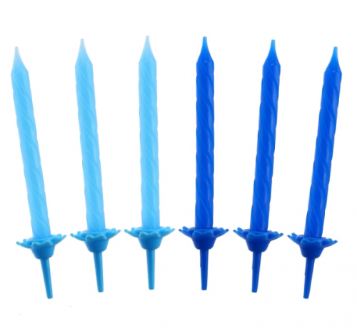 Birthday Candles 24/12, blue collection, pattern no 2