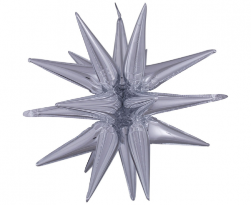 Multi Magic Star' Silver Gross Foil Balloon P70 packaged 76cm x 88cm Multi Magic Star' Silver Gross Foil Balloon P70 packaged 76cm x 88cm