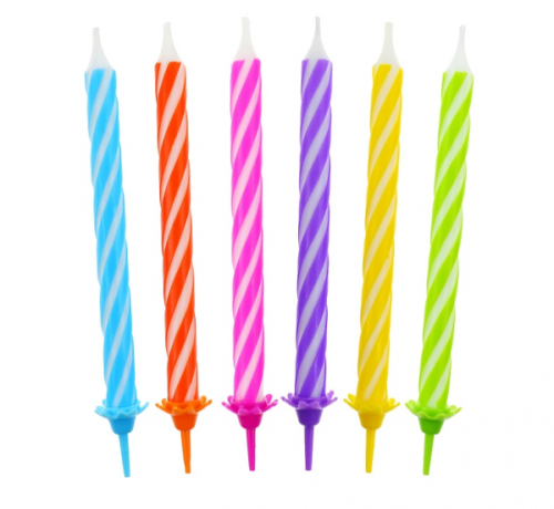 Birthday candles "spiral model", 24/12, 6,0 cm Birthday candles "spiral model", 24/12, 6,0 cm