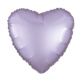 Standard Satin Luxe Pastel Lilac Heart Foil Balloon S15 packaged