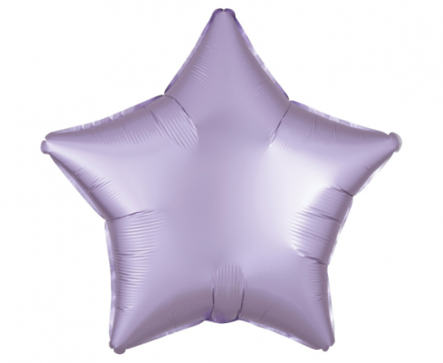 Standard Satin Luxe Pastel Lilac Star Foil Balloon S15 packaged