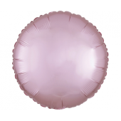 Standard Satin Luxe Pastel Pink Circle Foil Balloon S15 packaged