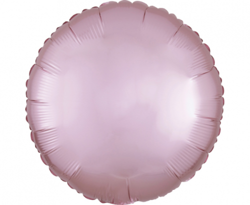 Standard Satin Luxe Pastel Pink Circle Foil Balloon S15 packaged