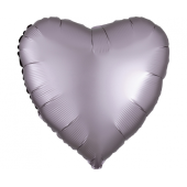 Standard Satin Luxe Greige Heart Foil Balloon S15 bulk