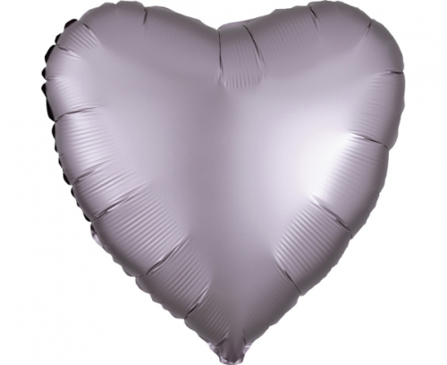 Standard Satin Luxe Greige Heart Foil Balloon S15 bulk Standard Satin Luxe Greige Heart Foil Balloon S15 bulk