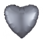 Standard Satin Luxe Graphite Heart Foil Balloon S15 bulk