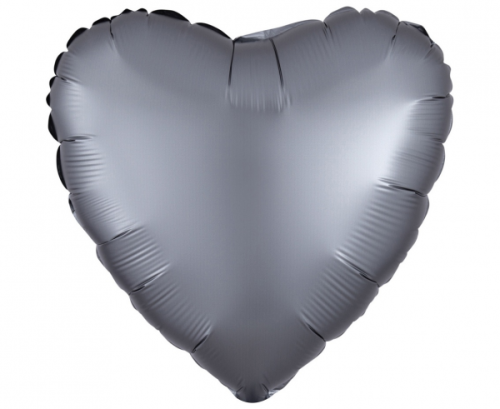 Standard Satin Luxe Graphite Heart Foil Balloon S15 bulk Standard Satin Luxe Graphite Heart Foil Balloon S15 bulk