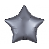 Standard Satin Luxe Graphite Star Foil Balloon S15 bulk