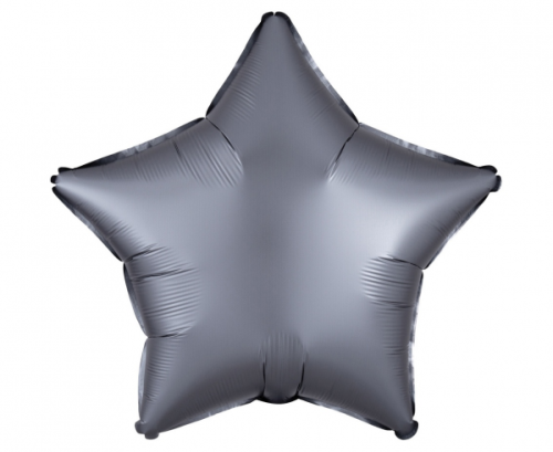 Standard Satin Luxe Graphite Star Foil Balloon S15 bulk