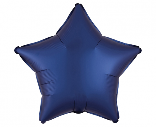Standard Satin Luxe Navy Star Foil Balloon S15 packaged