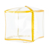 Cubez Gold Trim Foil Balloon G20 Bulk 38cm x 38cm