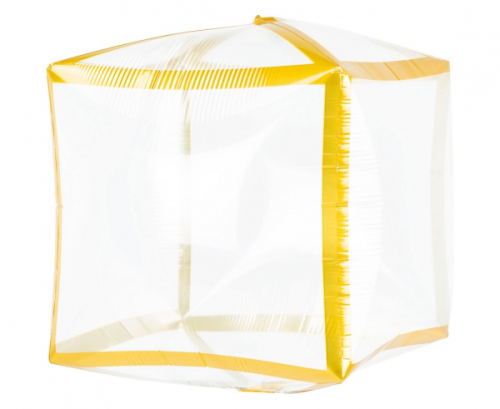 Cubez Gold Trim Foil Balloon G20 Bulk 38cm x 38cm Cubez Gold Trim Foil Balloon G20 Bulk 38cm x 38cm
