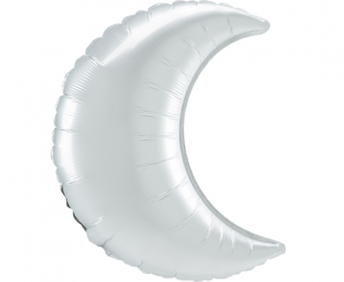 SuperShape White Satin Crescent Foil Balloon S40 Bulk SuperShape White Satin Crescent Foil Balloon S40 Bulk