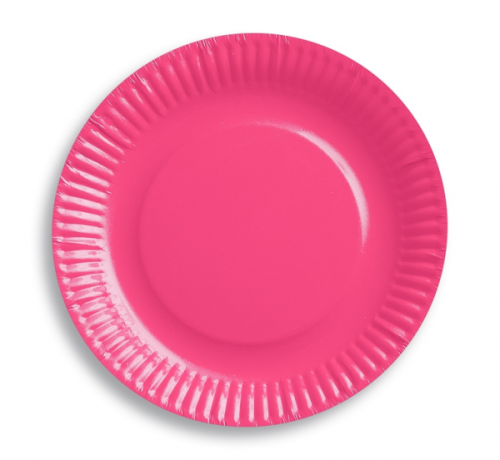 Paper plates, solid colour, pink, 18 cm, 6 pcs Paper plates, solid colour, pink, 18 cm, 6 pcs