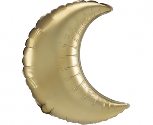 SuperShape Gold Sateen Crescent Foil Balloon P30 Bulk