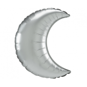 SuperShape Platinum Crescent Foil Balloon P30 Bulk