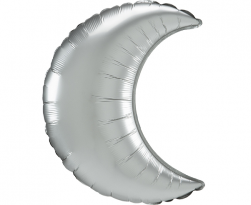 SuperShape Platinum Crescent Foil Balloon P30 Bulk SuperShape Platinum Crescent Foil Balloon P30 Bulk