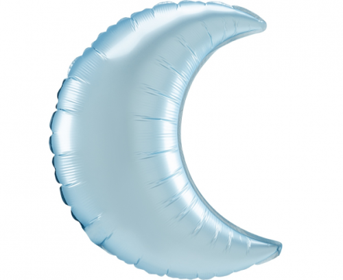 SuperShape Pastel Blue Satin Crescent Foil Balloon P30 Bulk SuperShape Pastel Blue Satin Crescent Foil Balloon P30 Bulk