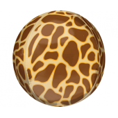 Orbz Giraffe Print Foil Balloon G20 Packaged