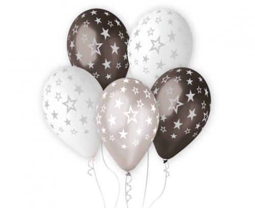 Balloon Premium Hel stars silver, 13 inches/ 6 pcs. Balloon Premium Hel stars silver, 13 inches/ 6 pcs.