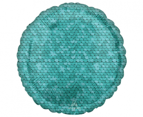 Standard Ocean Blue Sequins Foil Balloon S18 Packaged Standard Ocean Blue Sequins Foil Balloon S18 Packaged