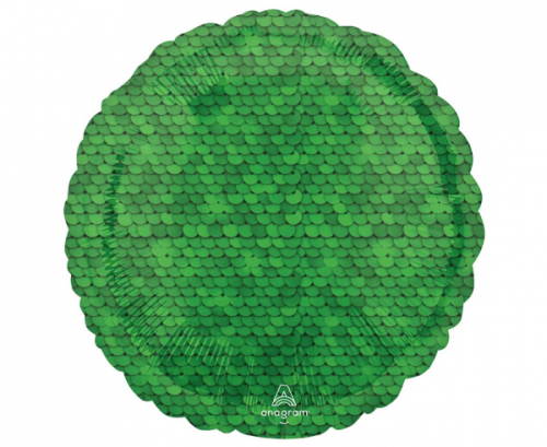 Standard Forest Green Sequins Foil Balloon S18 Packaged