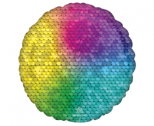 Standard Rainbow Sequins Foil Balloon S18 Packaged Standard Rainbow Sequins Foil Balloon S18 Packaged