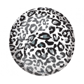 Orbz Snow Leopard Print Foil Balloon G20 Packaged