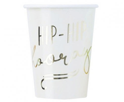 Paper cups Hip Hip Hooray, 266 ml, 8 pcs
