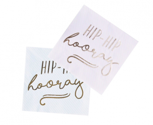 Paper napkins Hip Hip Hooray, 33x33 cm, 16 pcs