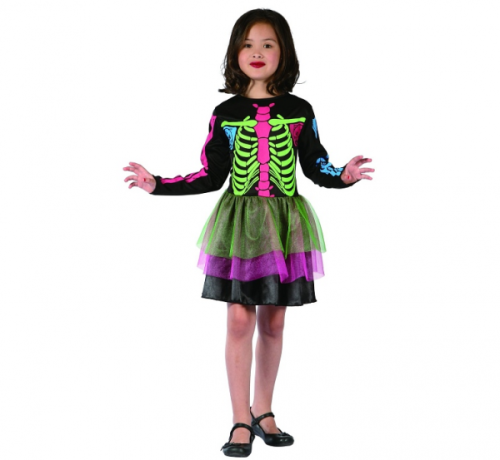 Costume for children Skeleton Girl, size 110/120 cm