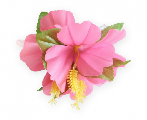 Hawaiian hairpin, large, pink
