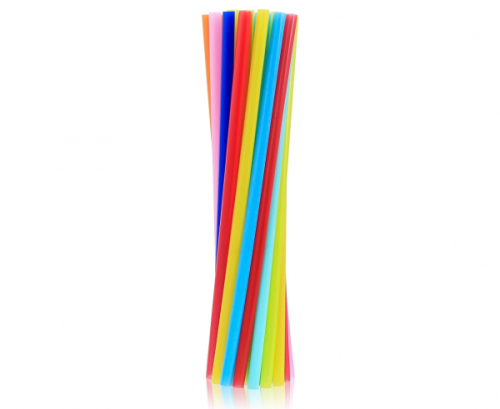 Drinking straws, straight, various colours / 20 pieces, PBH