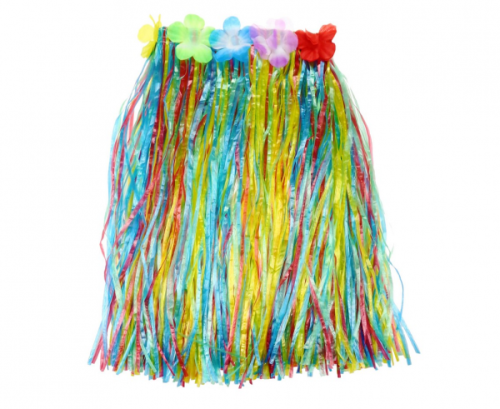 Hawaiian  skirt, multicolour, lenght 40 cm, one size