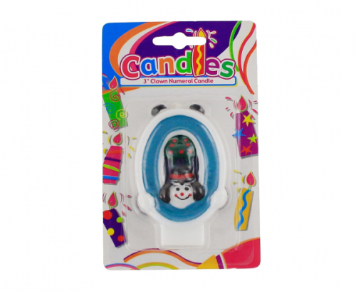 CANDLE WITH NUMBER CLOWN 