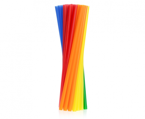 Drinking straws, assorted, size 8 x 240 mm / 500 pcs.
