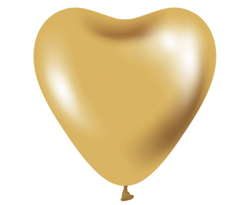 Beauty&Charm balloons, platinum gold hearts 12