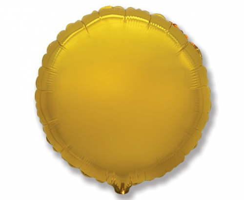 Воздушный шар фольгированный JUMBO FX - &quot;Круглый&quot; (золотой)