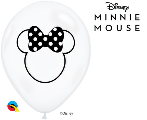 Balons QL 11" ar virsdruku Minnie Mouse / 25 gab