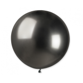 Воздушный шар сферической формы, графитовый хром, GB30, 80 см / 1 шт.