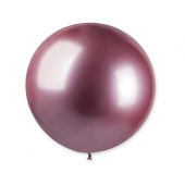 Воздушный шар сферической формы, розовый хром, GB30, 80 см / 1 шт.