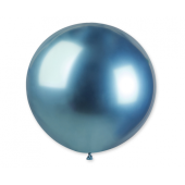 Воздушный шар сферической формы, синий хром, GB30, 80 см / 1 шт.
