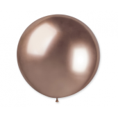Sphere shaped balloon, rose-gold chrome, GB30, 80 cm, 1 pc