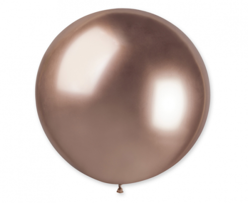 Sphere shaped balloon, rose-gold chrome, GB30, 80 cm, 1 pc