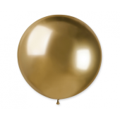 Воздушный шар сферической формы, золотой хром, GB30, 80 см / 1 шт.