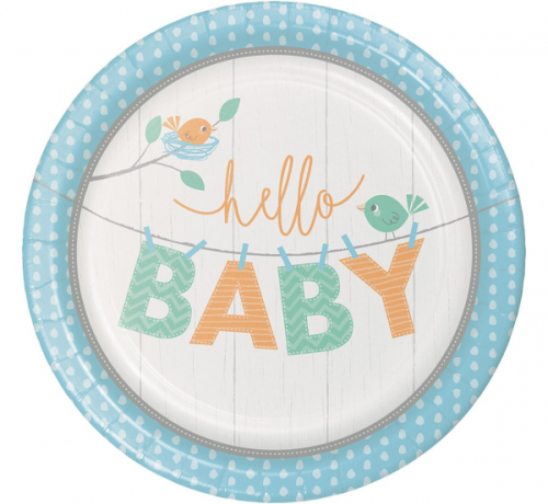 Paper plates Baby boy, size 22.2 cm, 8 pcs. Paper plates Baby boy, size 22.2 cm, 8 pcs.