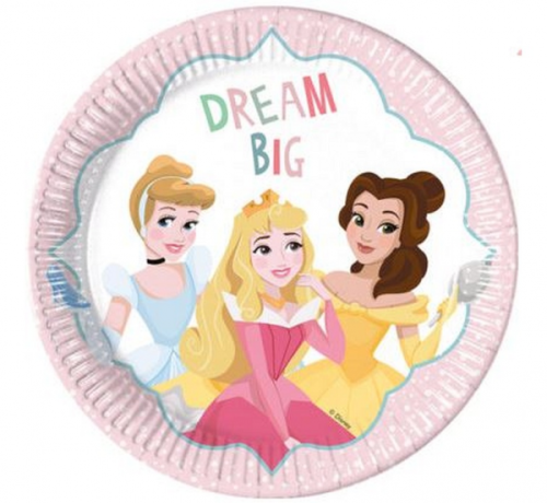 Paper plates Princess Dare To Dream, 23 cm, 8 pcs.