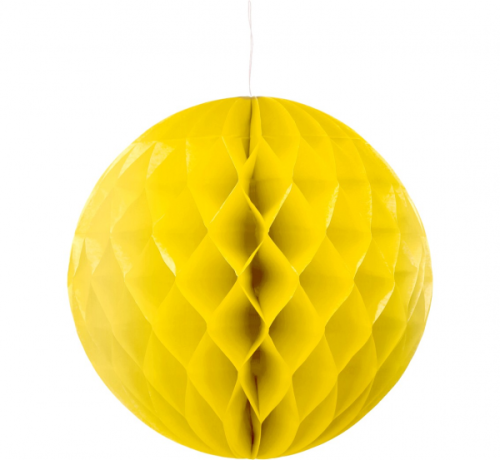 Paper ball decoration, gold, diameter 30 cm
