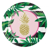 Paper plates Tropical pineapple, 25.4 cm, 8 pcs.